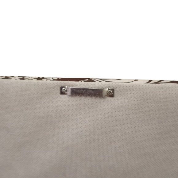 Damask French Memo Board Bulletin Vision Photo Note Brown White Damask Fabric - Picture 5 of 6